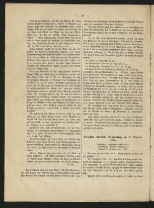 Dreizehnte ordentliche Versammlung am 20. Dezember 1873