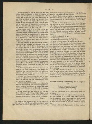 Dreizehnte ordentliche Versammlung am 20. Dezember 1873