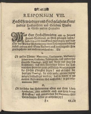 Responsum VIII.