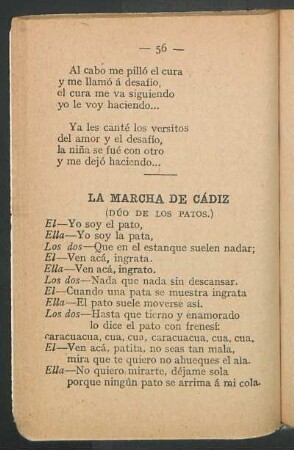 La marcha de Cádiz : (Dúo de los patos)