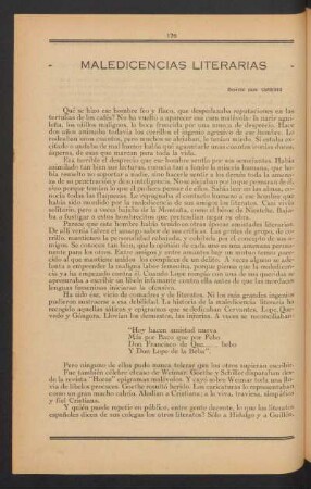 Maledicencias literarias