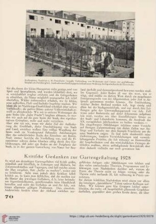 Kritische Gedanken zur Gartengestaltung 1928