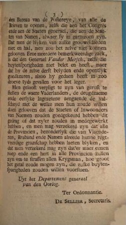 Berigt Aen Het Volk : Verhael van het gene tot Naemen geheurd is
