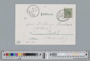 Postkarte an Johannes Brahms