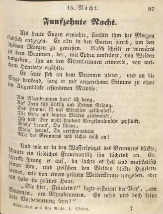Funfzehnte Nacht