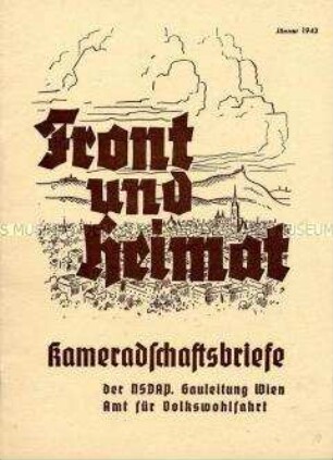 Broschüre der NSDAP-Gauleitung mit Unterhaltungsbeiträgen für die Frontsoldaten aus Wien