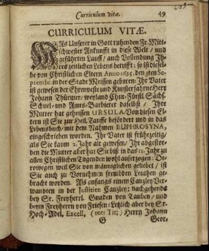 Curriculum Vitæ.
