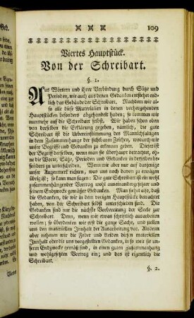 Viertes Hauptstück. Von der Schreibart