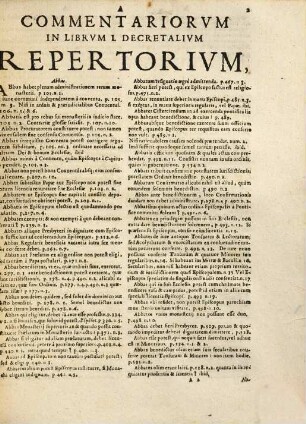 Ius Canonicum R.P. Pauli Laymanni, Soc: Jesu Theologi, Et Olim In Alma Et Episcopali Academia Dilingana SS. Canonum Ordinarii Professoris, [1,2]. Repertorium seu Compendiosa Per Alphabeticum Ordinem Descriptio