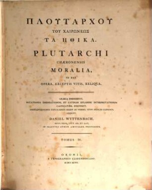 Plutarchu tu Chairōneōs Ta Ethika, 4