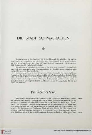 Die Stadt Schmalkalden