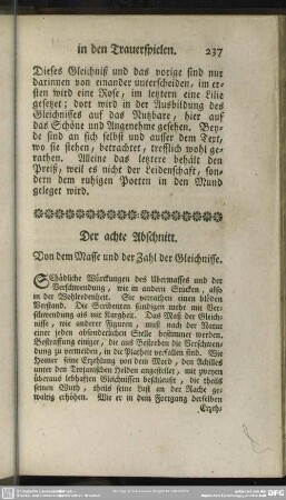 Der achte Abschnitt. Von dem Masse und der Zahl der Gleichnisse