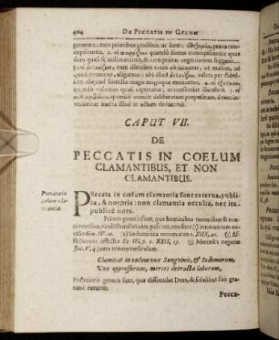 Caput VII. De Peccatis In Coelum Clamantibus, Et Non Clamantibus.