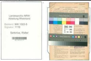 Entnazifizierung Walter Sartorius , geb. 26.07.1886 (Arbeiter)