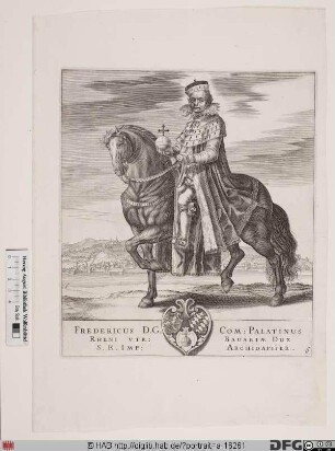 Bildnis Friedrich V., 1610(1614)-1620 Kurfürst von der Pfalz, 1619/20 König von Böhmen