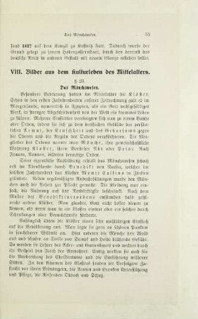 VIII. Bilder aus dem Kulturleben des Mittelalters