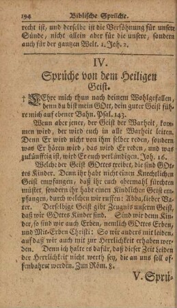 IV. Sprüche von dem Heiligen Geist