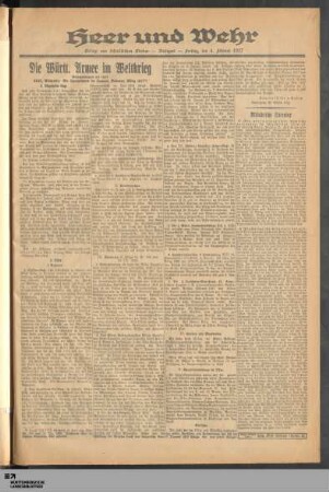 Die Operationen im Januar, Februar, März 1917