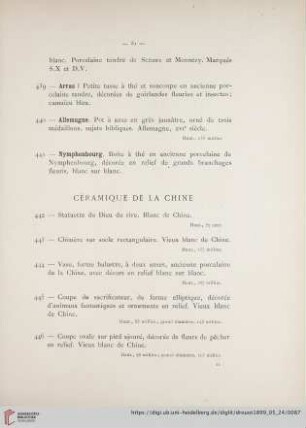 Céramique de la Chine (Nr. 442 - 453)