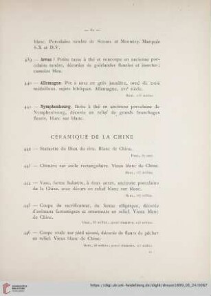 Céramique de la Chine (Nr. 442 - 453)