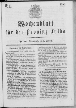 Nr. 41, Ausgabe vom 9. Oktober 1858