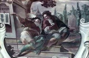 Gelehrtes Gespräch auf einem Friedhof: "Vita mortuis, consolatio vivi"