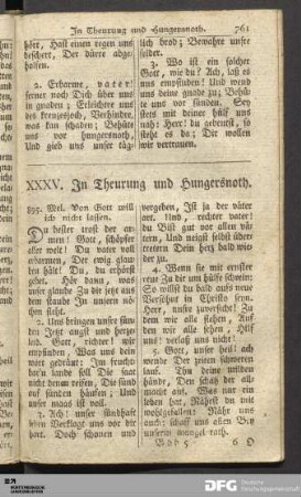 XXXV. In Theurung und Hungersnoth.