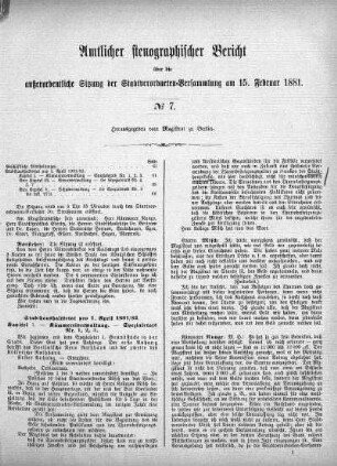 No. 7, 15. Februar 1881
