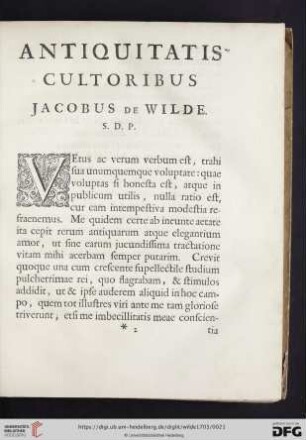 Antiquitatis cultoribus