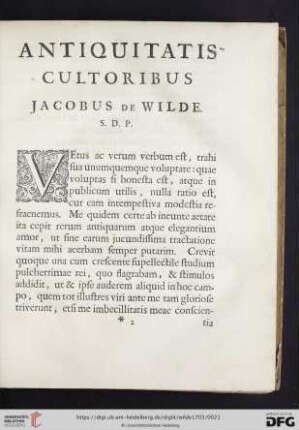 Antiquitatis cultoribus