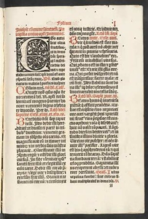 Incipit commune sanctorum.