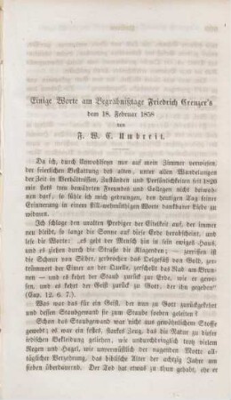 599-614 Einige Worte am Begräbnistage Friedrich Creuzer's dem 18. Februar 1858