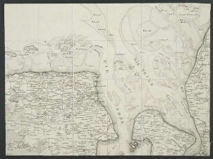 Mündungen der Weser und Jahde (Jever) [Jade] [Topographisch-militairische Charte von Teutschland]