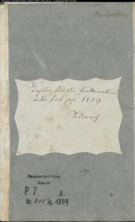 Zivilstandsregister der Munizipalität Suderwich (A 1809). (Gemeinde: Suderwich, Stadt Recklinghausen)
