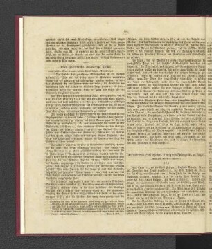Ueber Frankreichs auswärtige Politik