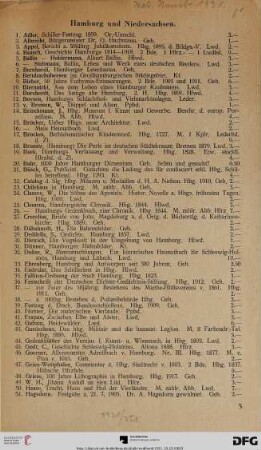 Hamburg und Niedersachsen (Nr. 1-154)