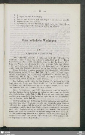 Ueber holländische Windmühlen