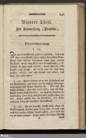 Vierter Theil. Die Tonmessung (Prosodie)