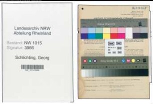 Entnazifizierung Georg Schlichting , geb. 26.05.1900 (Reichsbankrat)