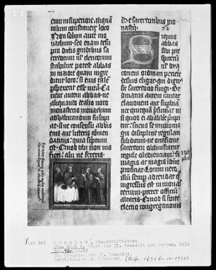 Regel des heiligen Benedikt — Das Ölwunder des heiligen Benedikt, Folio 42verso
