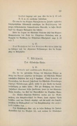 V. Abschnitt. Das Eisenbahn-Wesen