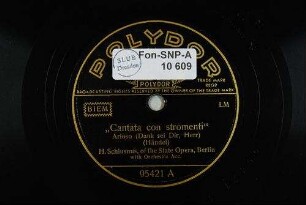 "Cantata con stromenti" : Arioso (Dank sei Dir, Herr) / (Händel)