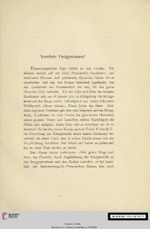 Verehrte Festgenossen!