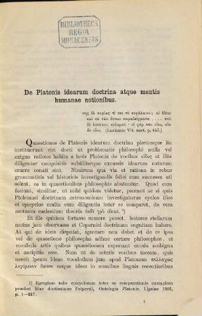 De Platonis idearum doctrina atque mentis humanae notionibus commentatio