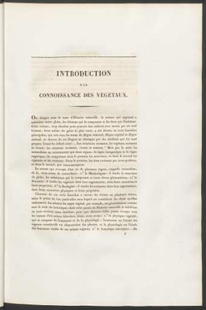 Introduction A La Connoissance Des Végétaux.