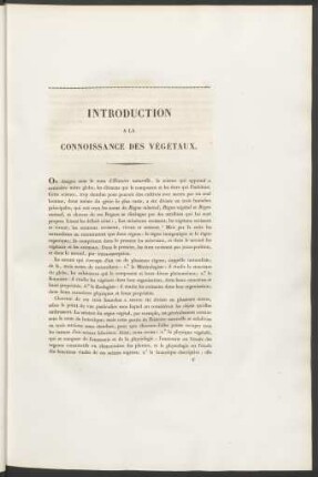 Introduction A La Connoissance Des Végétaux.