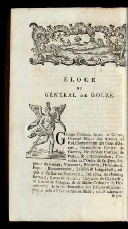 Eloge Du Général De Golze.