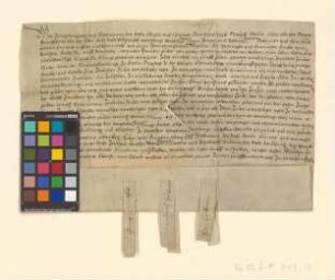 Obligation über 8000 Gulden, die Lüttke von Quitzow den Städten Brandenburg (Alt- und Neustadt), Stendal, Berlin, Cölln, Frankfurt (Oder), Salzwedel (Alt- und Neustadt), Perleberg, Gardelegen, Neuruppin und Seehausen leiht.