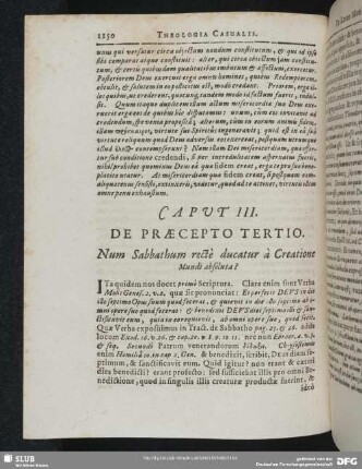 Caput III. De Praecepto Tertio
