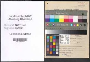 Entnazifizierung Stefan Landmann , geb. 13.01.1901 (Arbeiter)